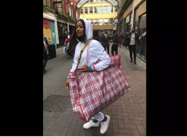 Popular Hollywood Actress, Keke Palmer, Steps Out In London, Carrying A “Ghana Must Go” Bag